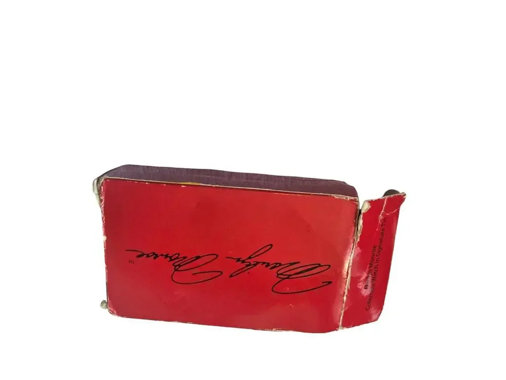 Avon Marilyn Monroe Collection Wristwatch Red Leather Band Gold Case Multicolor…